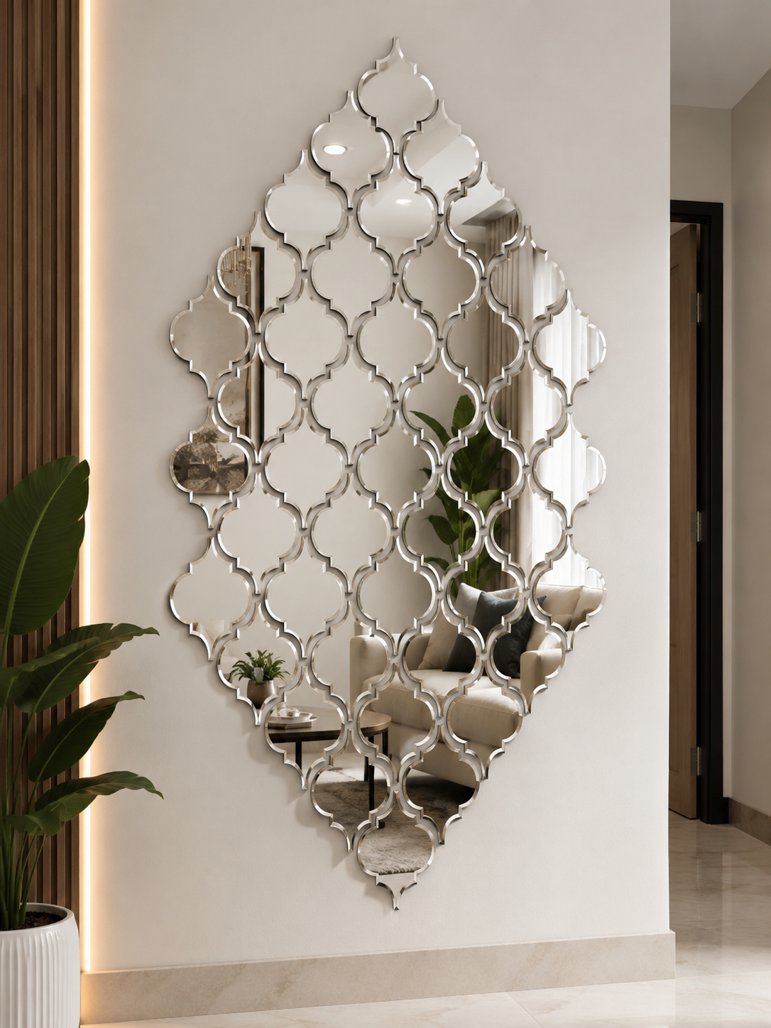 Moroccan Geometric Acrylic Mirror Wall Decor – Walls by Ansari