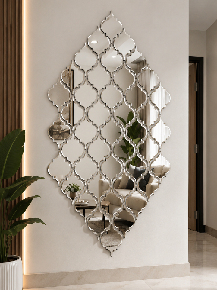 Moroccan Geometric Acrylic Mirror Wall Decor – Walls by Ansari